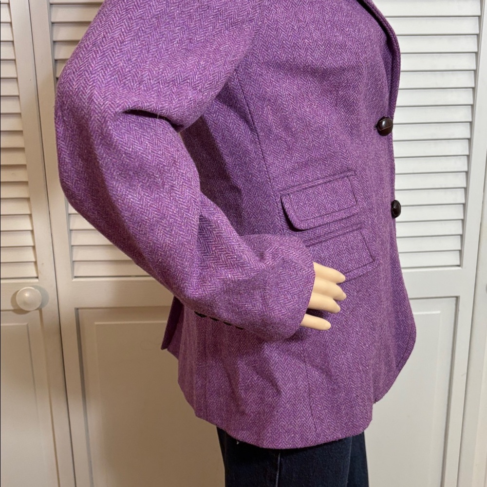 J. Crew Purple Wool Blazer Size 10 - Picture 7 of 11